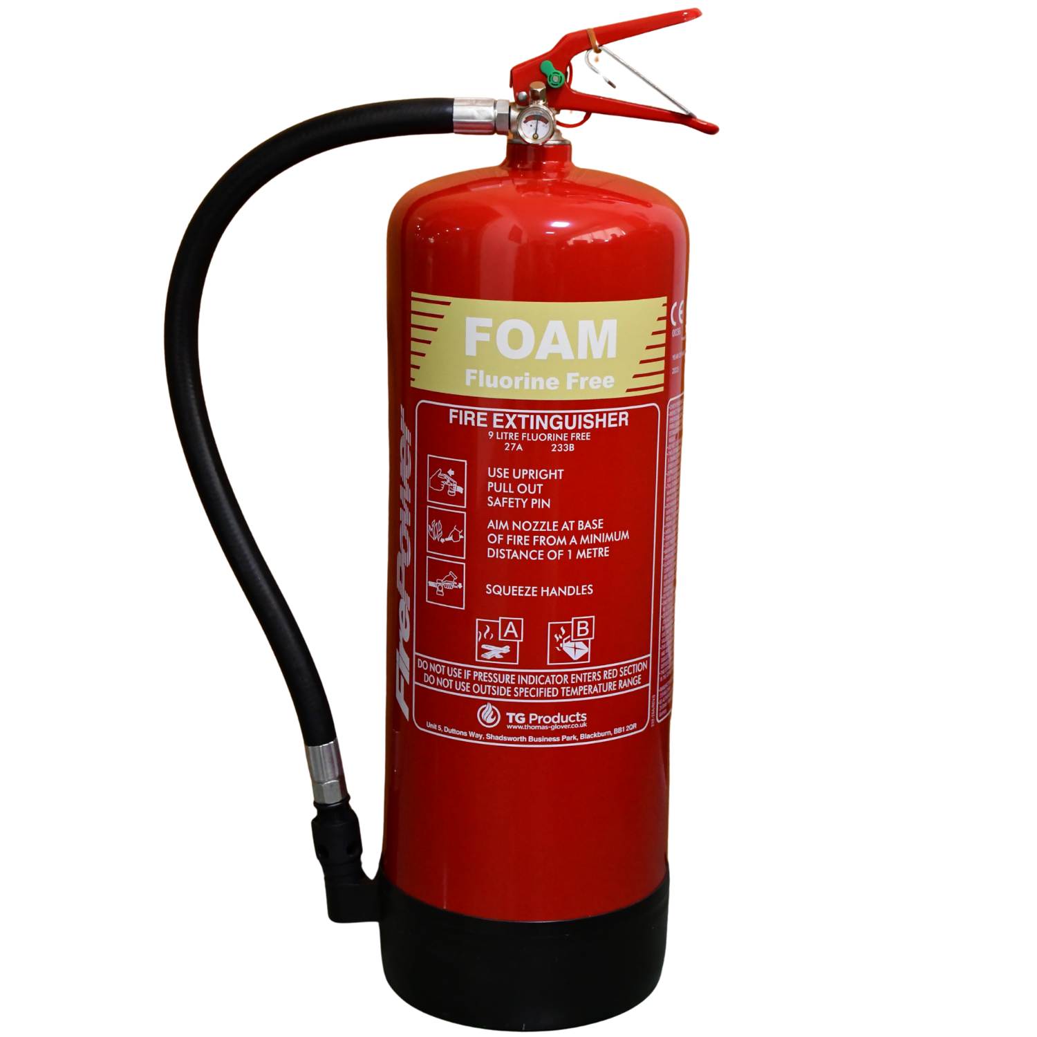 9 litre Fluorine-Free Foam Fire Extinguisher