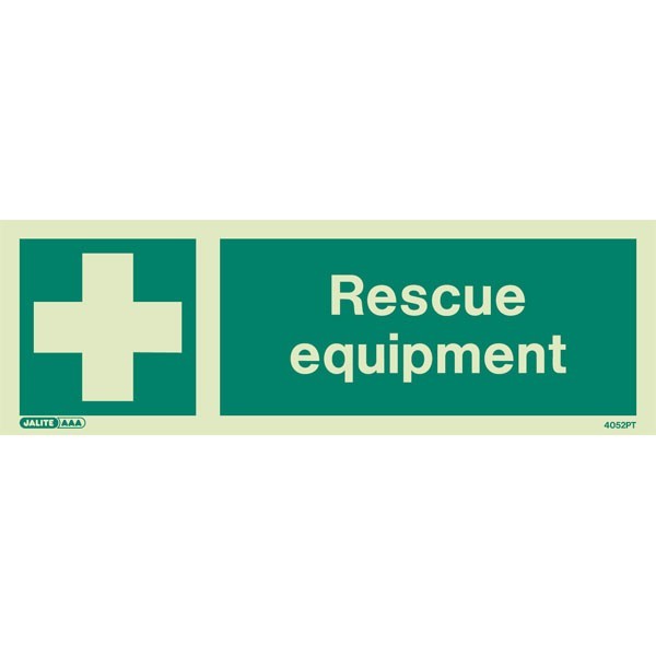 Rescue Equipment sign Jalite 4052 > Helideck Safety Signs