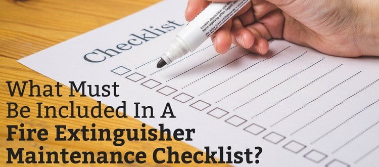 fire extinguisher maintenance checklist