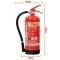3 litre Fluorine-Free Foam Fire Extinguisher measurements