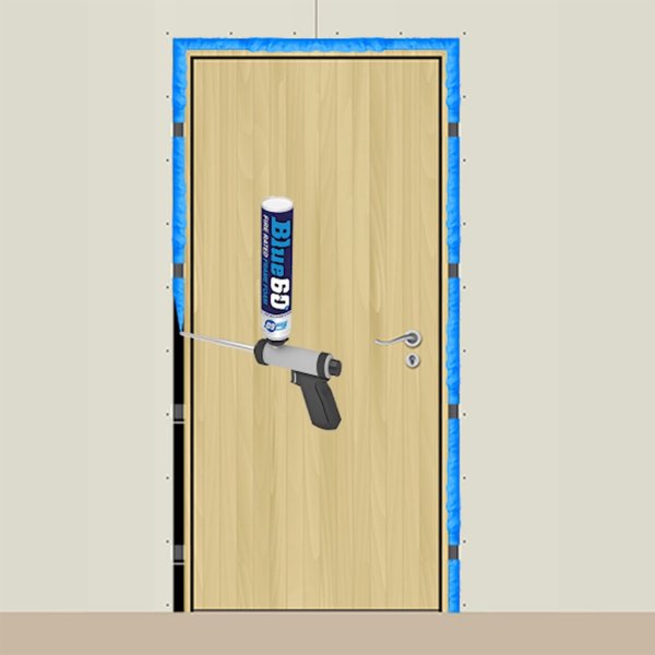 Fill Gap Around The Door Frame with Foam Using Gun Applicator (Not Included)