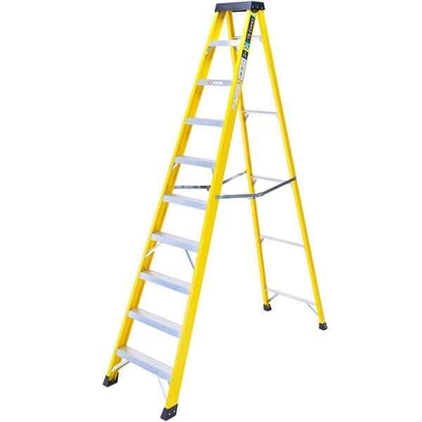 10 Tread Heavy-Duty Swingback Step Ladder