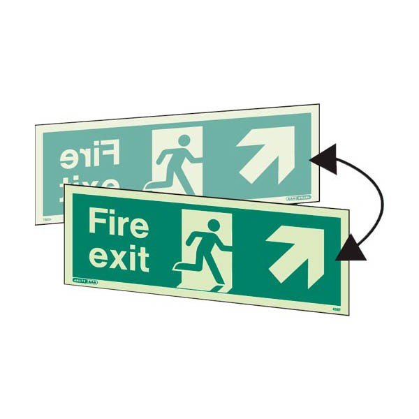 double sided fire exit up left