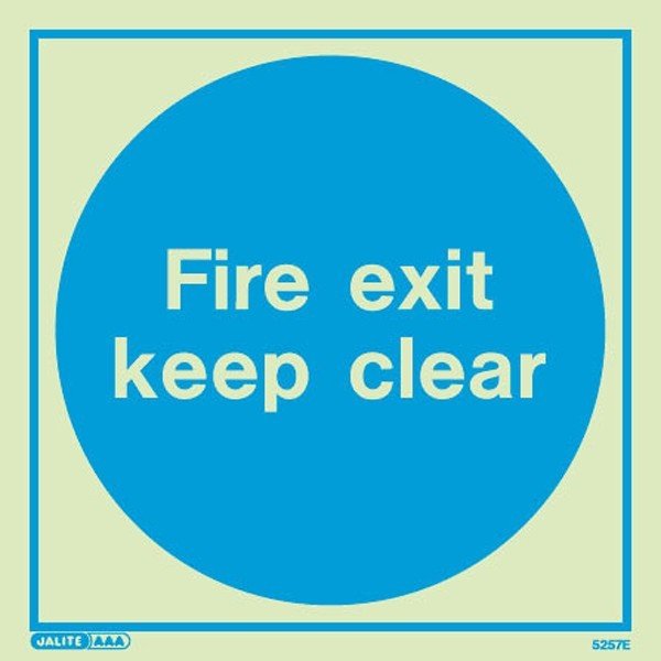 Shop our Fire exit keep clear 5257