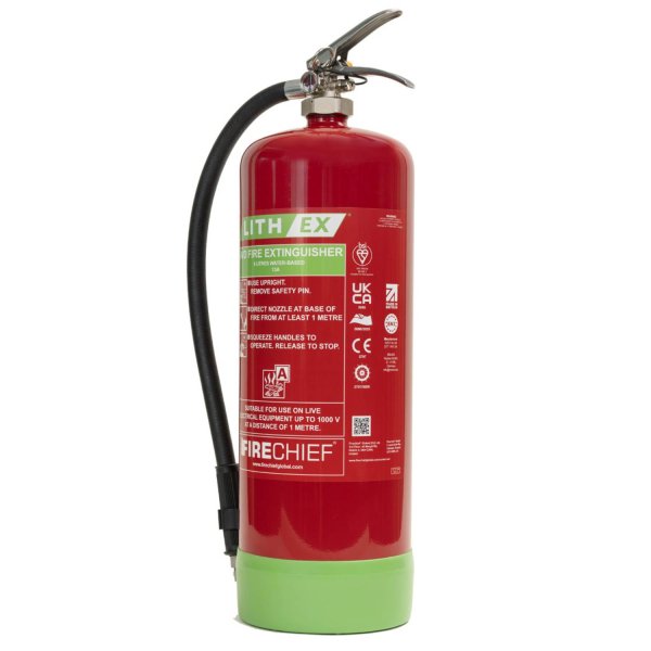 9 litre Lith-Ex Fire Extinguisher side
