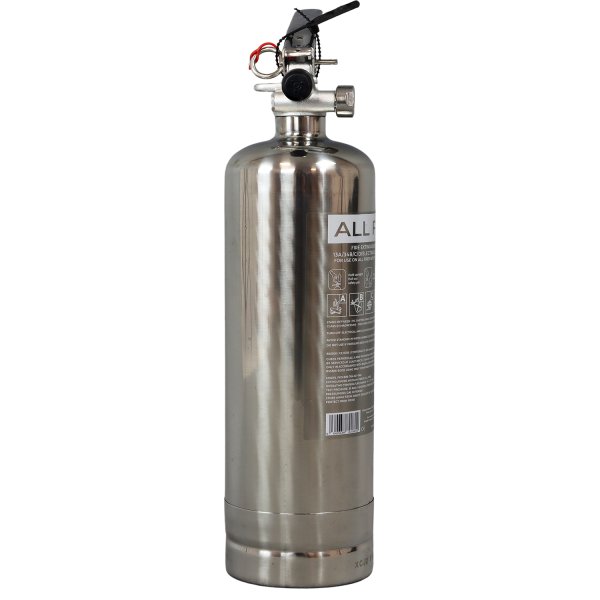 Firexo 2 Litre All Fires Extinguisher – Stainless Steel Angle